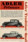 Preview: Adler Standard 8 Gropius Limousine Modellprogramm 1934  "Adler baut" Automobilprospekt (7012)